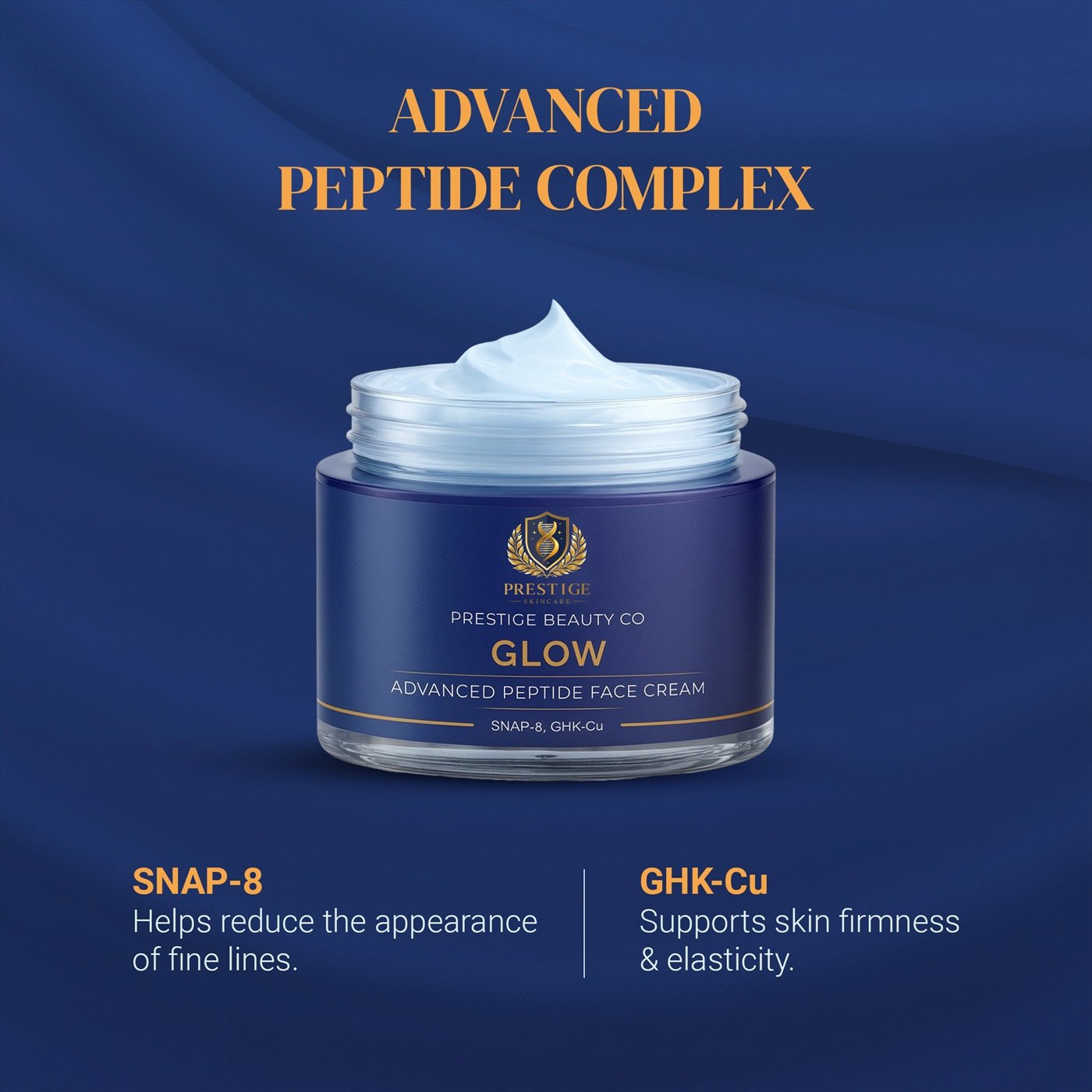 GLOW face cream texture presentation