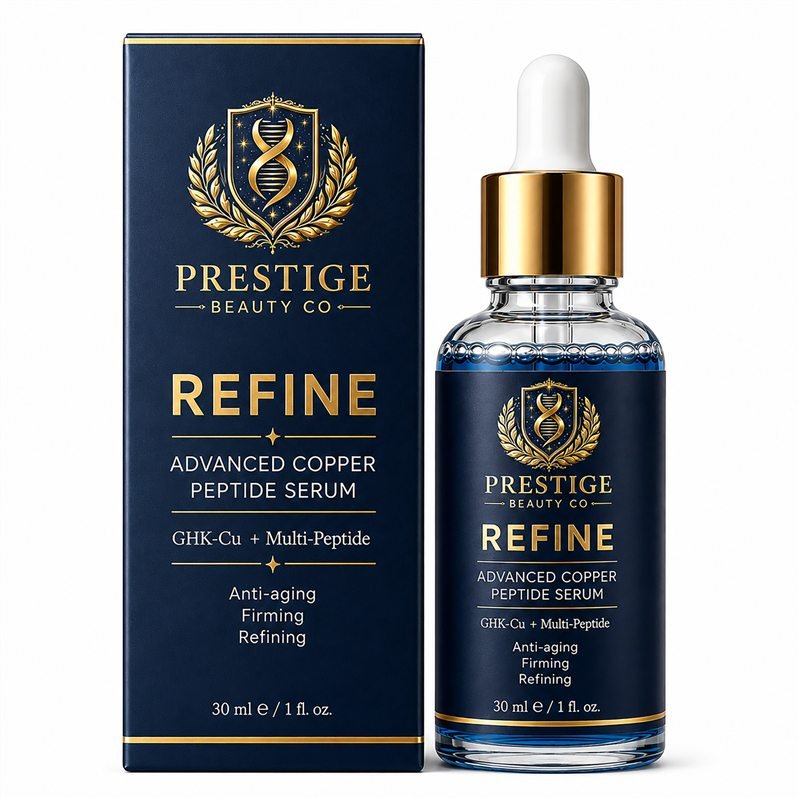 REFINE serum bottle with presentation box