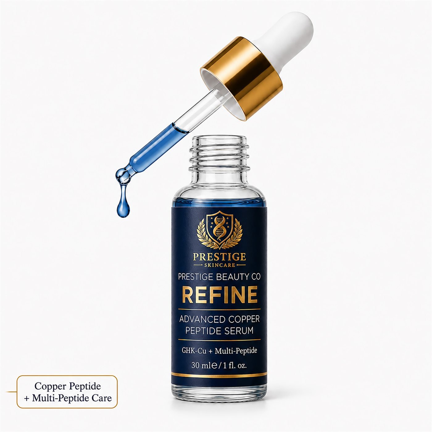 REFINE serum bottle with glass dropper